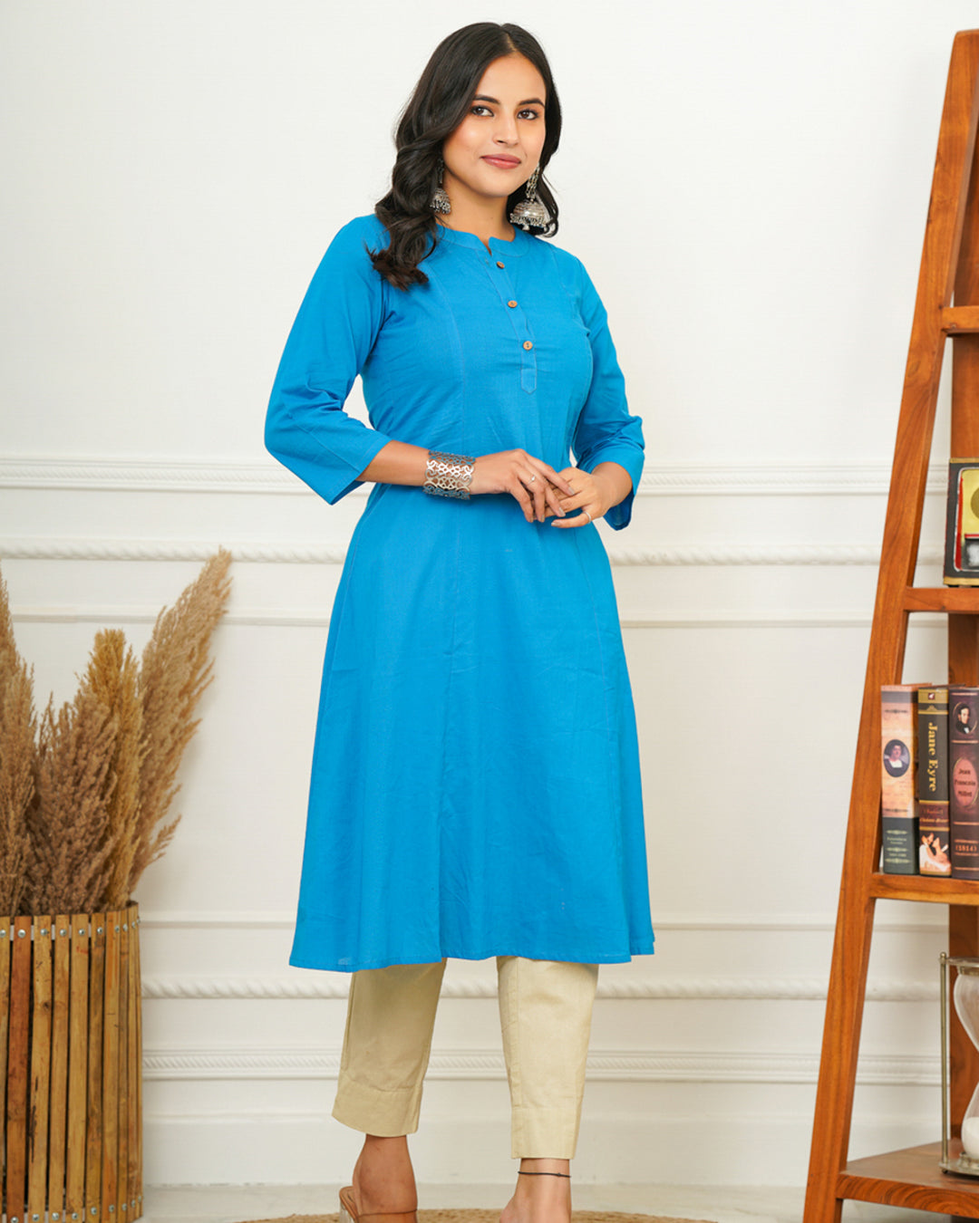 Cobalt Blue A Line Kurti