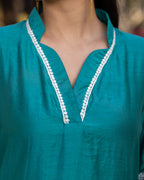 Green Lace Kurta Set