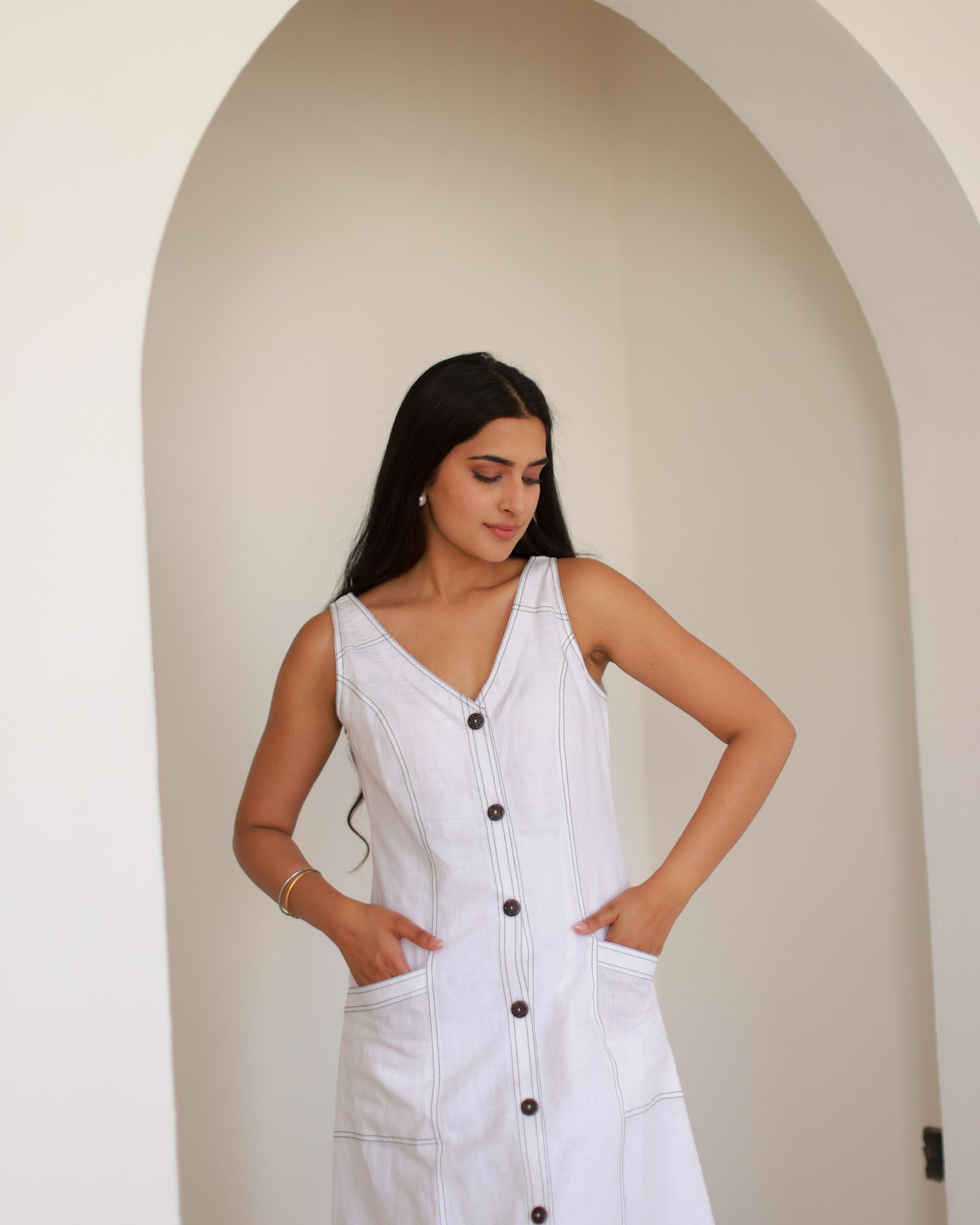 chinese dress ladies Nadi Dress ~ White