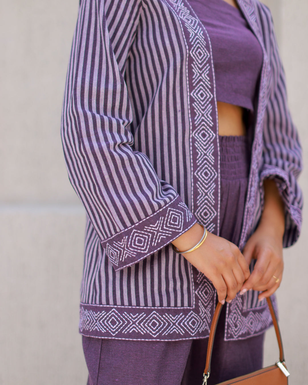 Purple Pinstripe Co-Ord Set