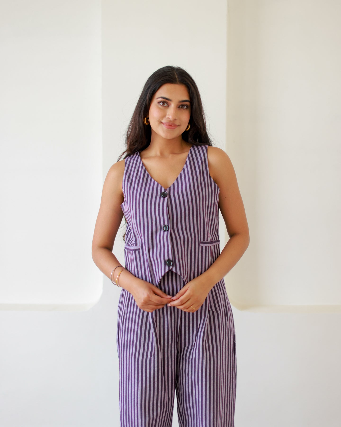 Purple Stripes Co-Ord Set