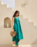 Green Basic Kurta Set