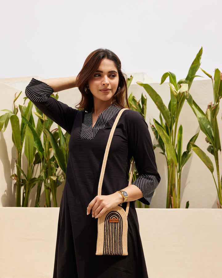 Essential Black Kurta Set