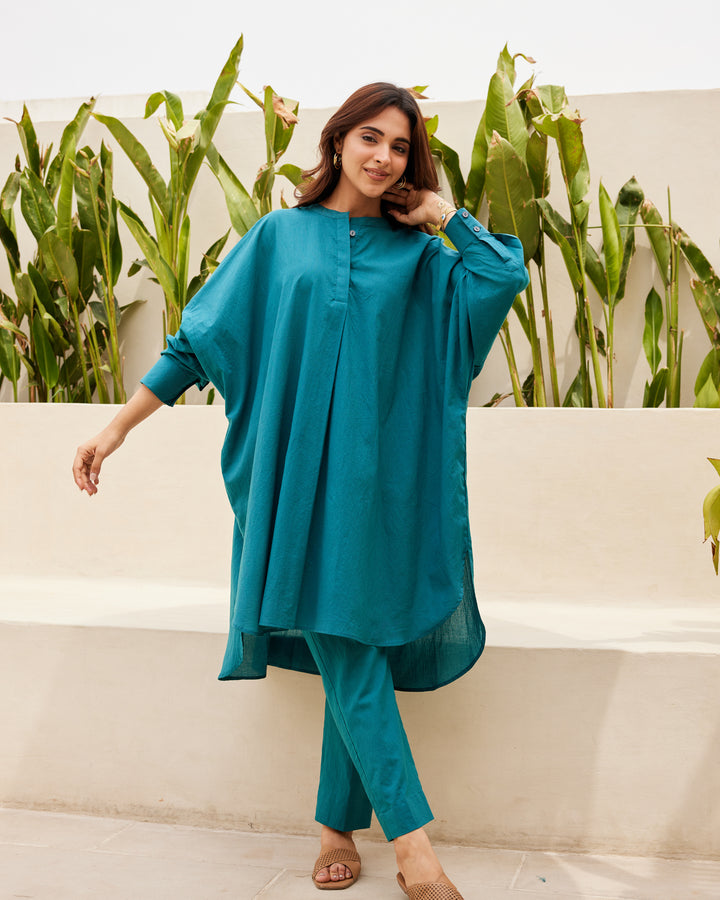 Urban Green Cotton Kurta Set