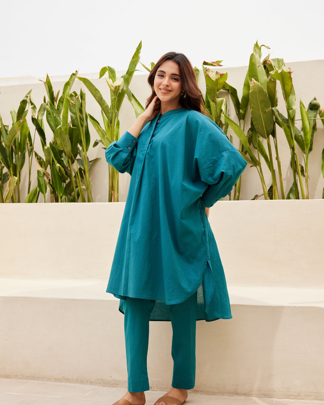 Urban Green Cotton Kurta Set