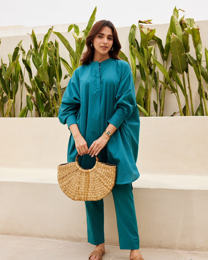 Urban Green Cotton Kurta Set