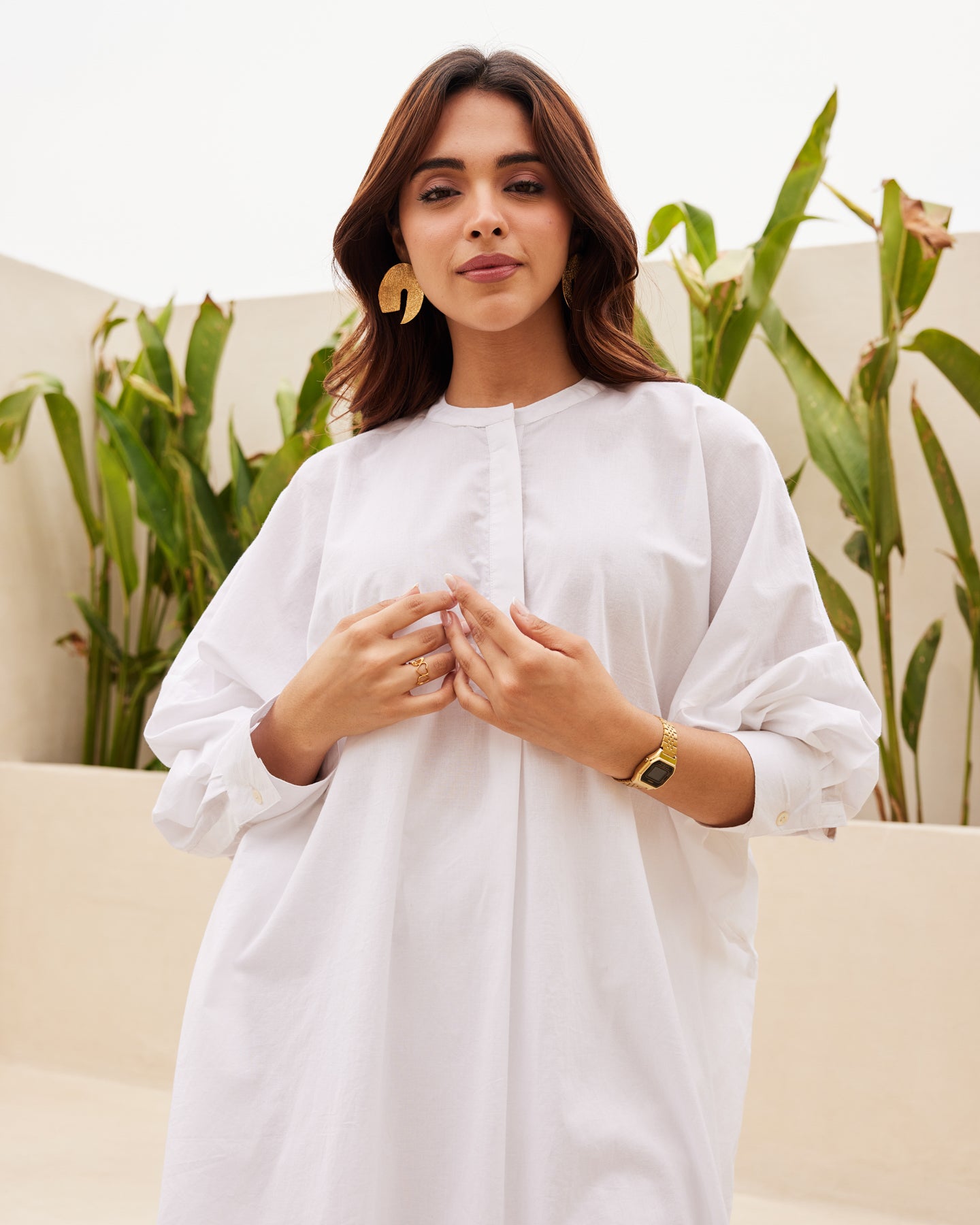Urban White Cotton Kurta Set
