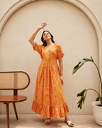 Tangerine Striped Dress