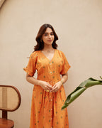 Tangerine Striped Dress