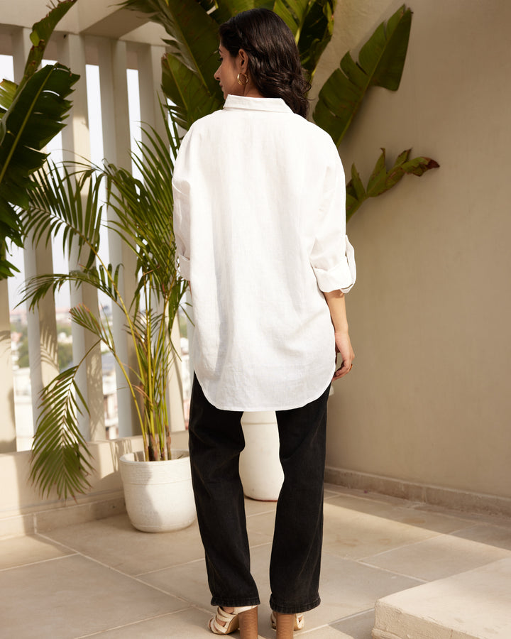 White Essential Linen Shirt