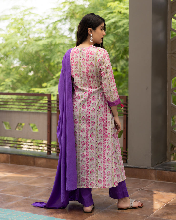 Purple Grace Mulmul Suit Set