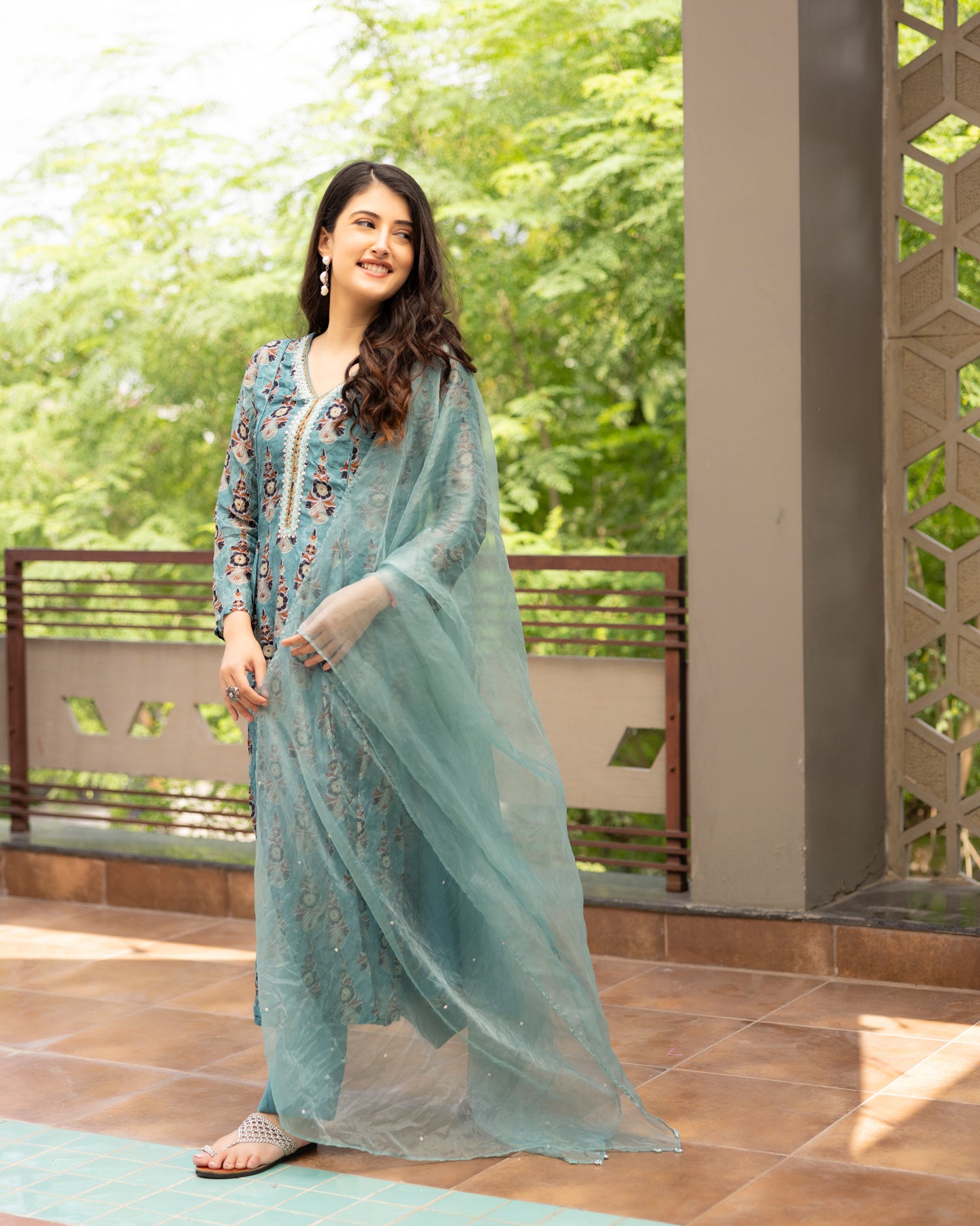 Sky Blossom Suit Set for Women