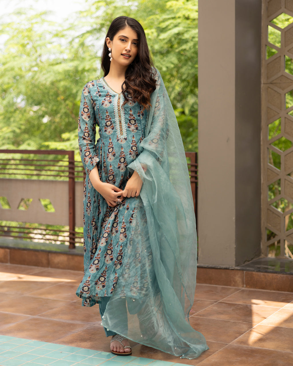 Sky Blossom Suit Set for Women