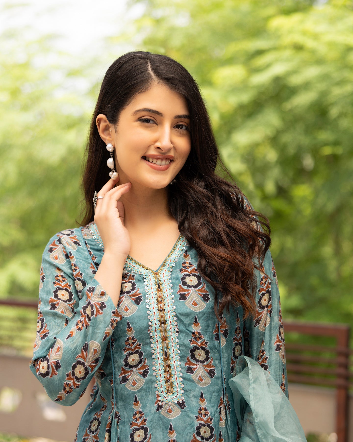 Sky Blossom Suit Set for Women
