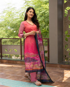 Rosewood Organza Suit Set