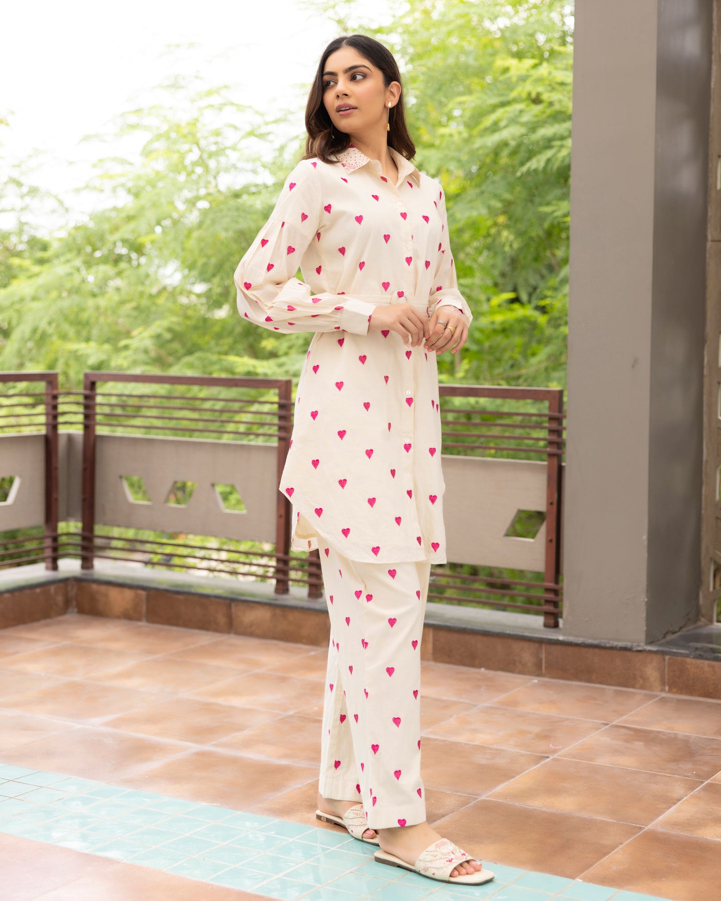 Pink Heart Co-ord Set – Ambraee