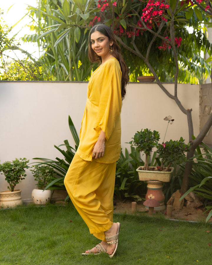 Yellow Muslin Co-ord Set