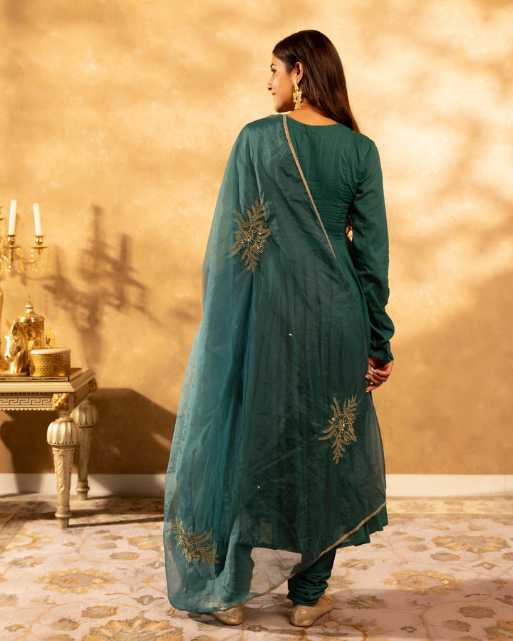 Dreamy Turquoise Kalidar Suit Set