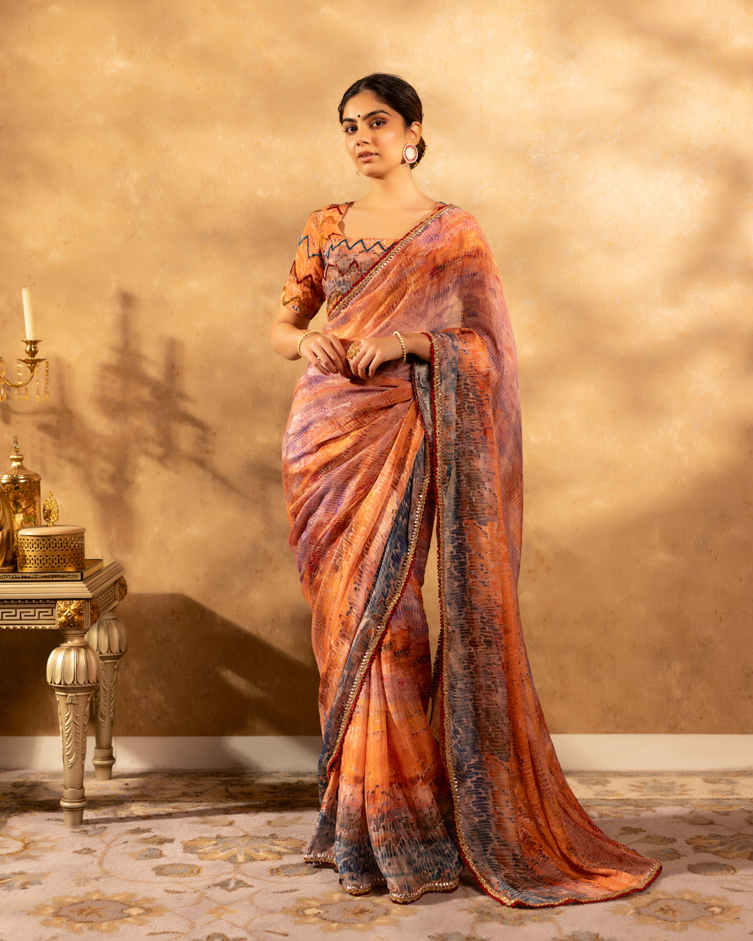 Multicolour Abstract Printed Saree