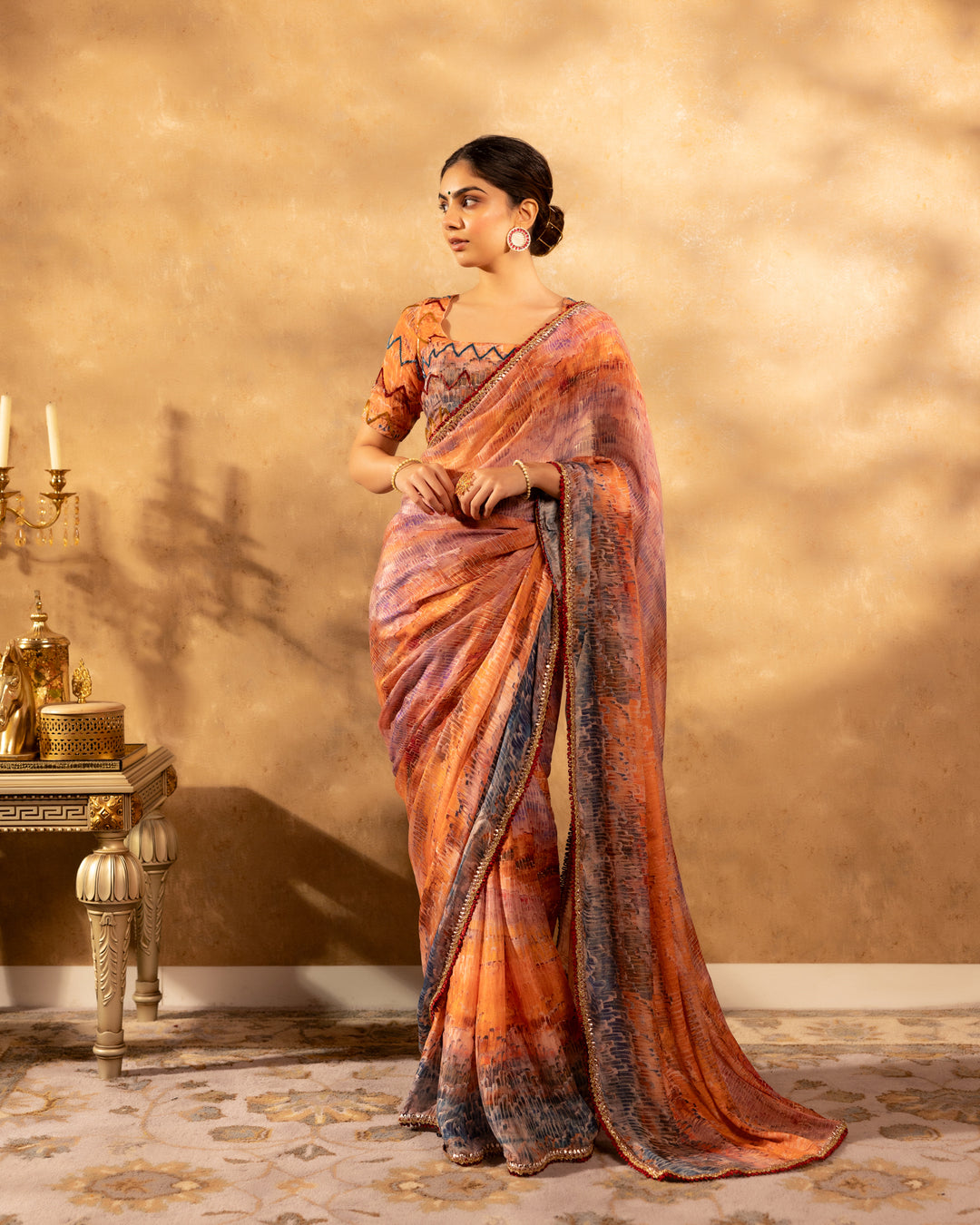 Multicolour Abstract Printed Saree