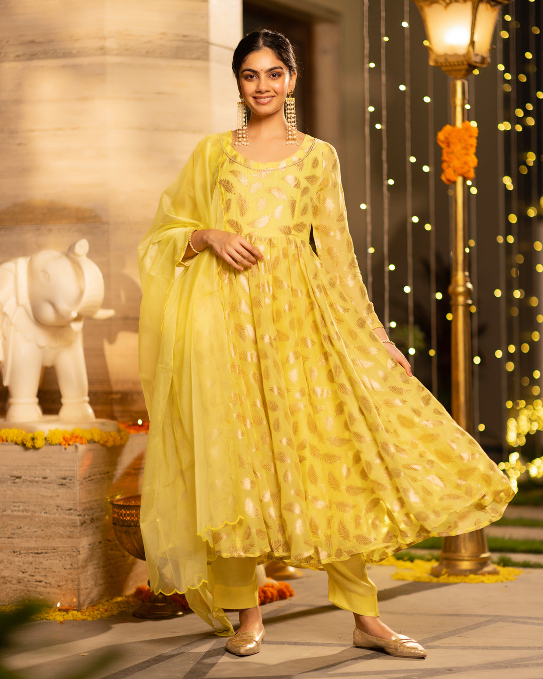 Radiant Yellow Anarkali Suit Set