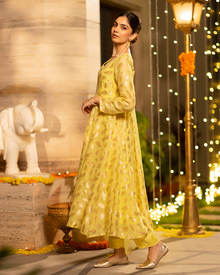 Radiant Yellow Anarkali Suit Set