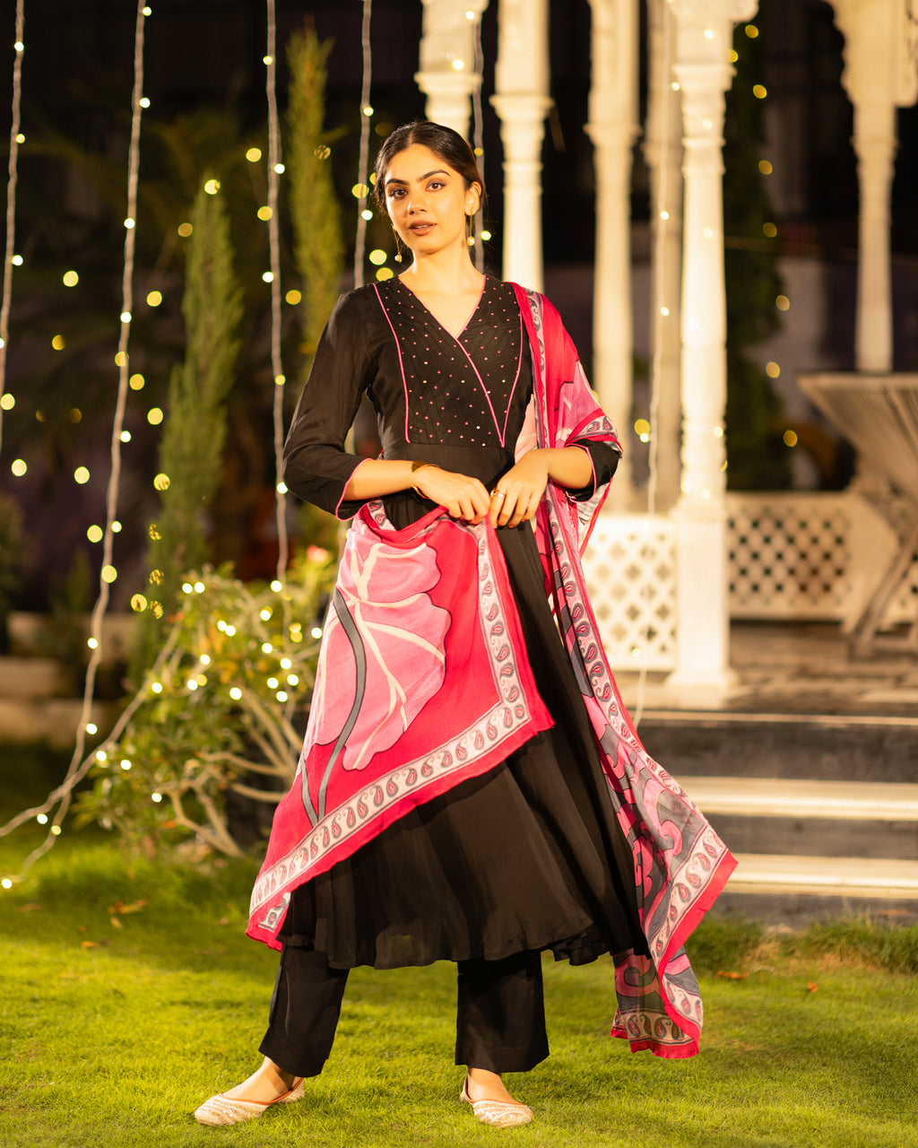 Black Umbrella Suit Set