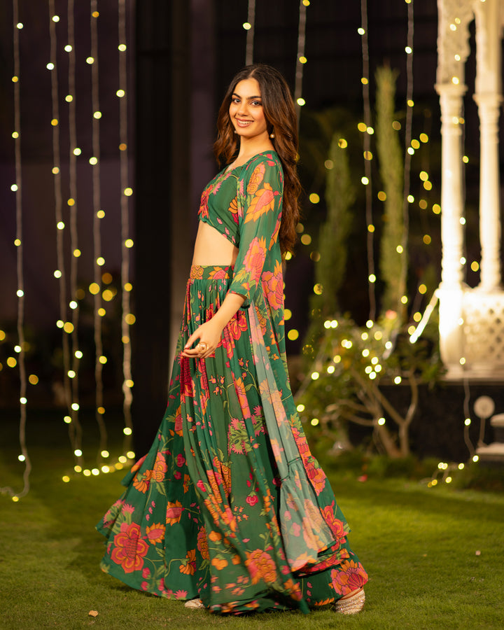 Garden Green Lehenga Set