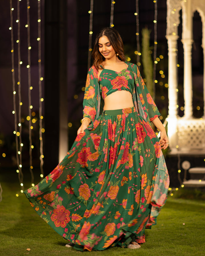 Garden Green Lehenga Set