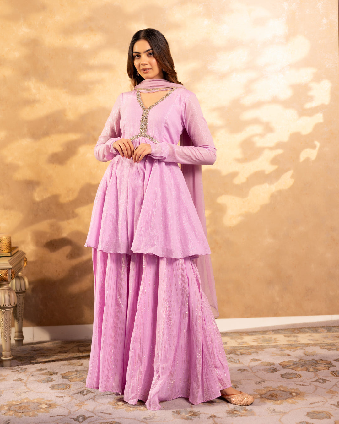 Lavender Dream Sharara Suit Set