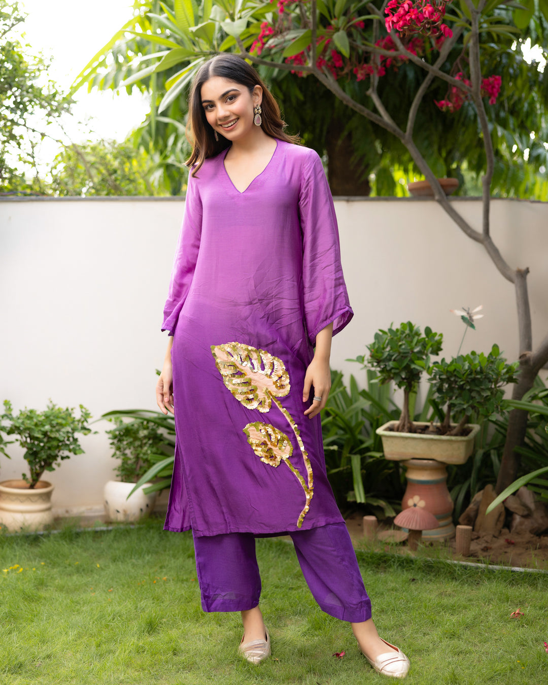 Purple Ombre Kurta Set