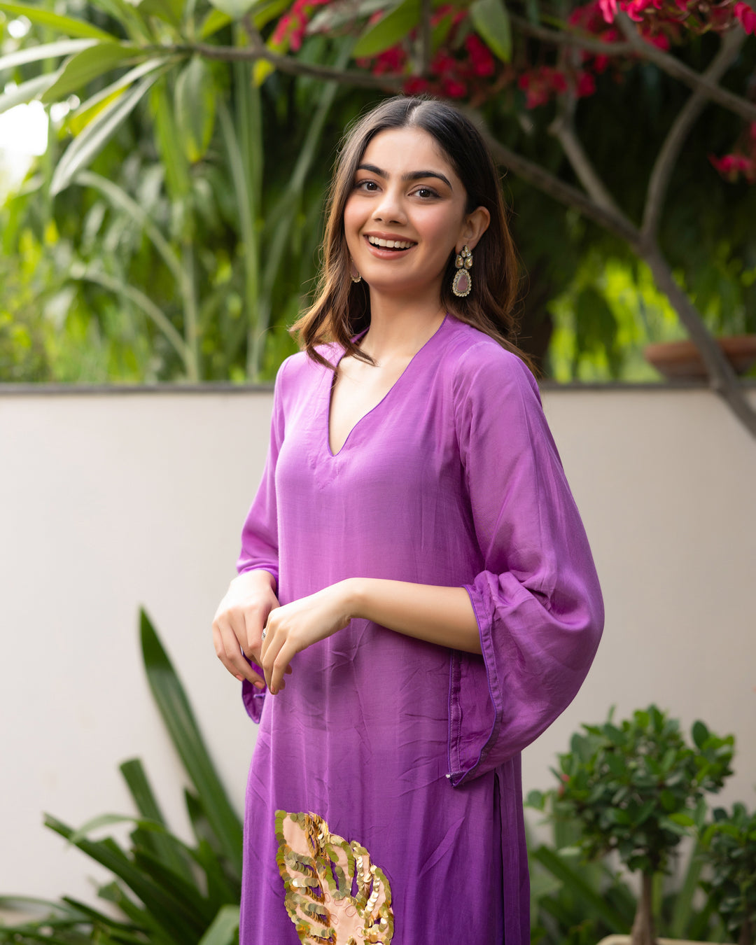 Purple Ombre Kurta Set