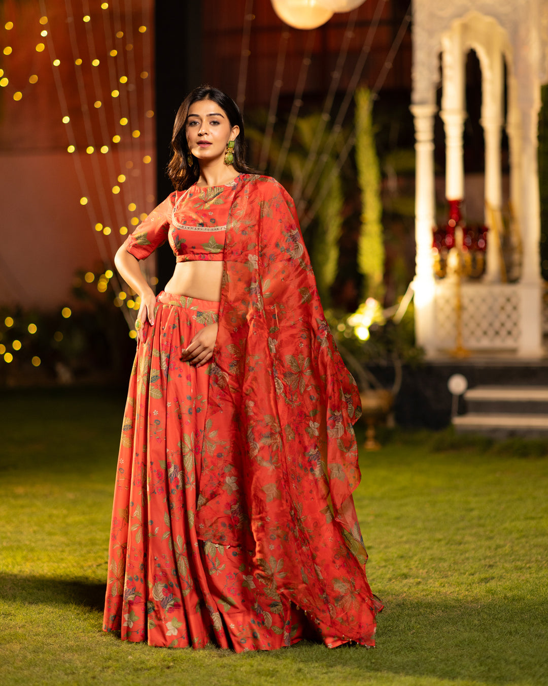 Ruby Garden Lehenga Set