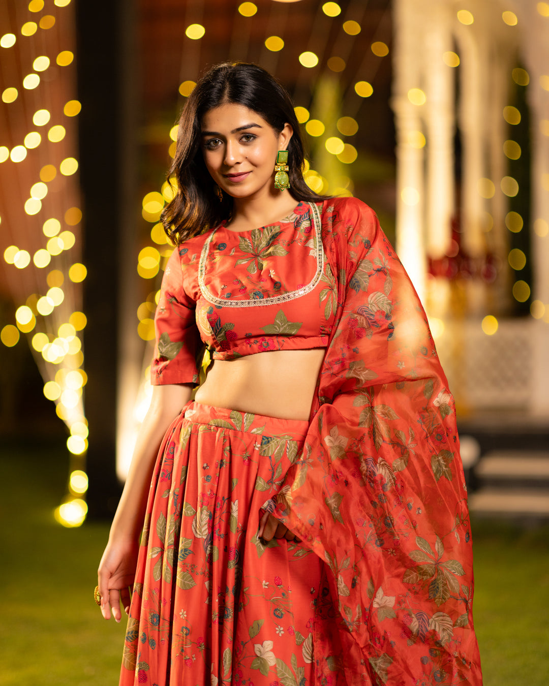 Ruby Garden Lehenga Set