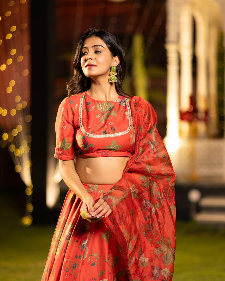 Ruby Garden Lehenga Set