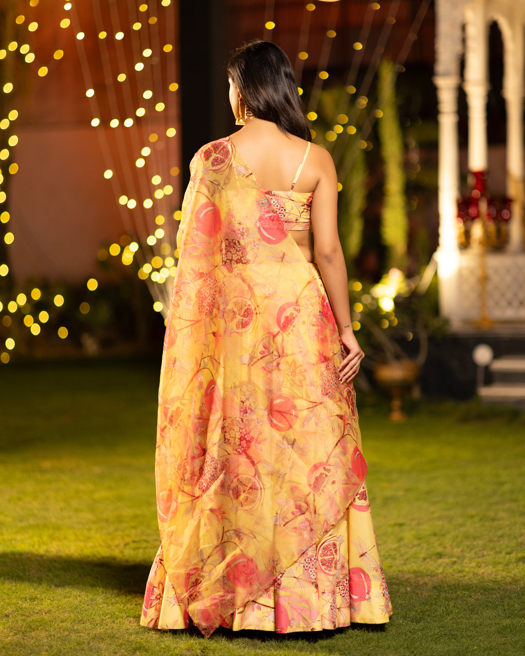 Sunny Yellow Floral Lehenga Set