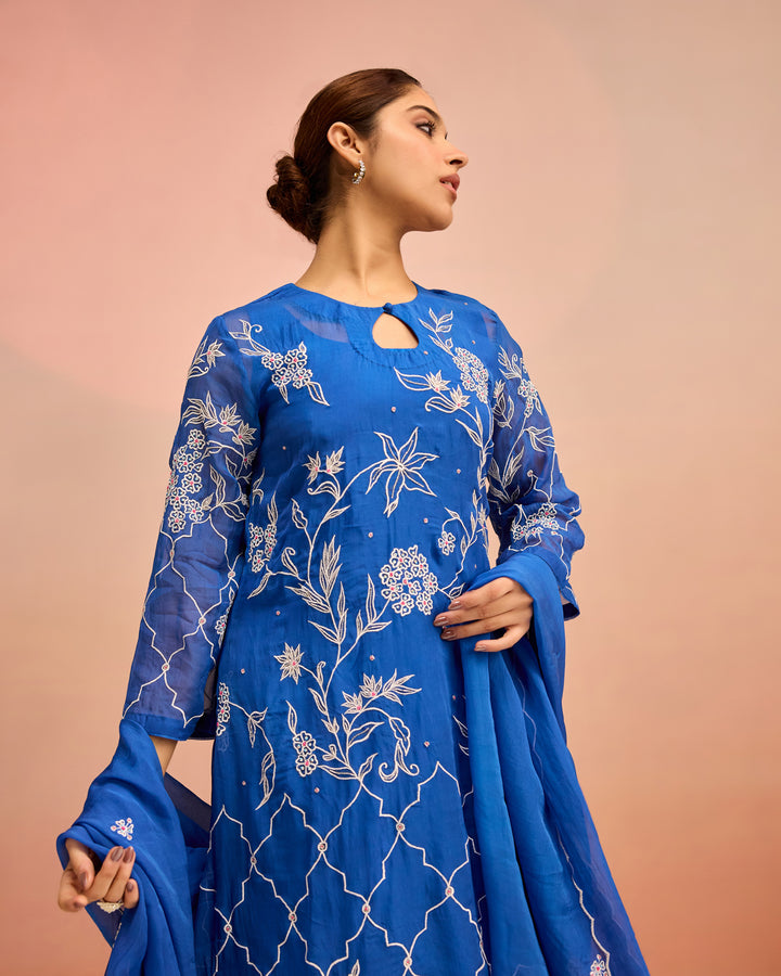 Blue-tiful Begum Suit