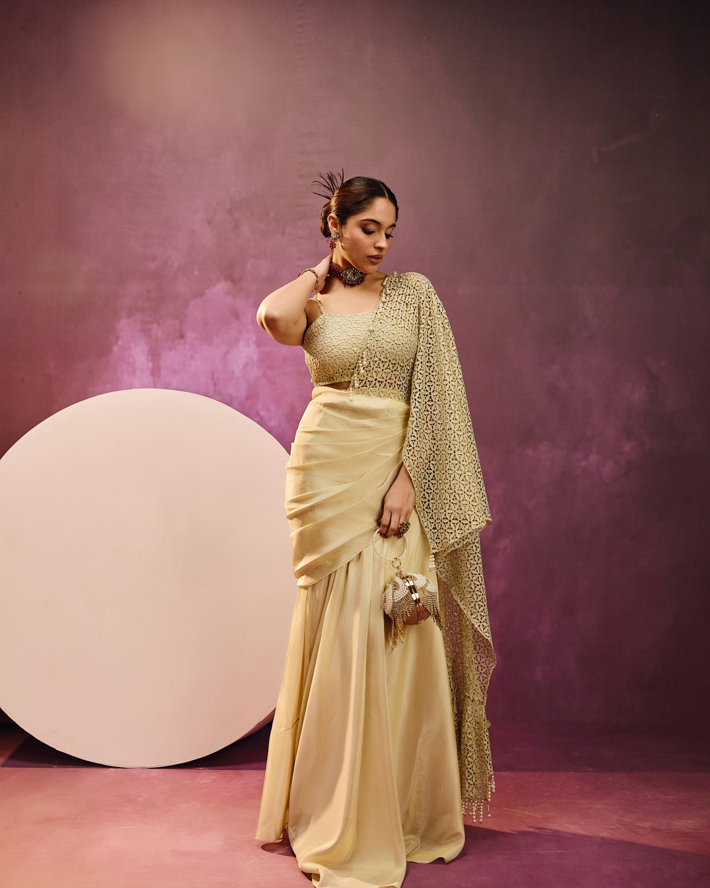 Drape me in Gold Saree Ambraee Drape me in Gold Saree Ambraee