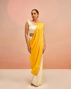 Yellow Mellow Drama Saree
