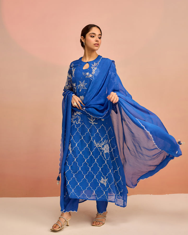 Blue-tiful Begum Suit