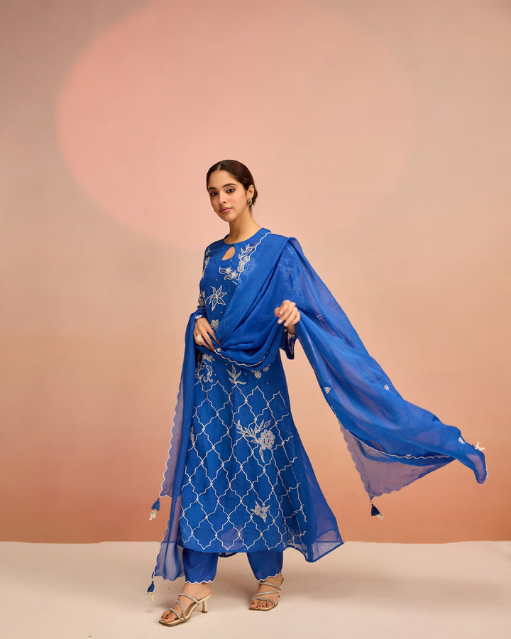 Blue-tiful Begum Suit