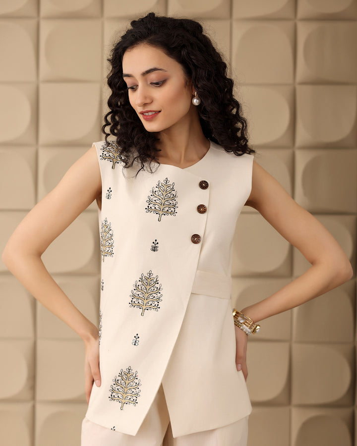 OFF WHITE BUTTON CO-ORD SET