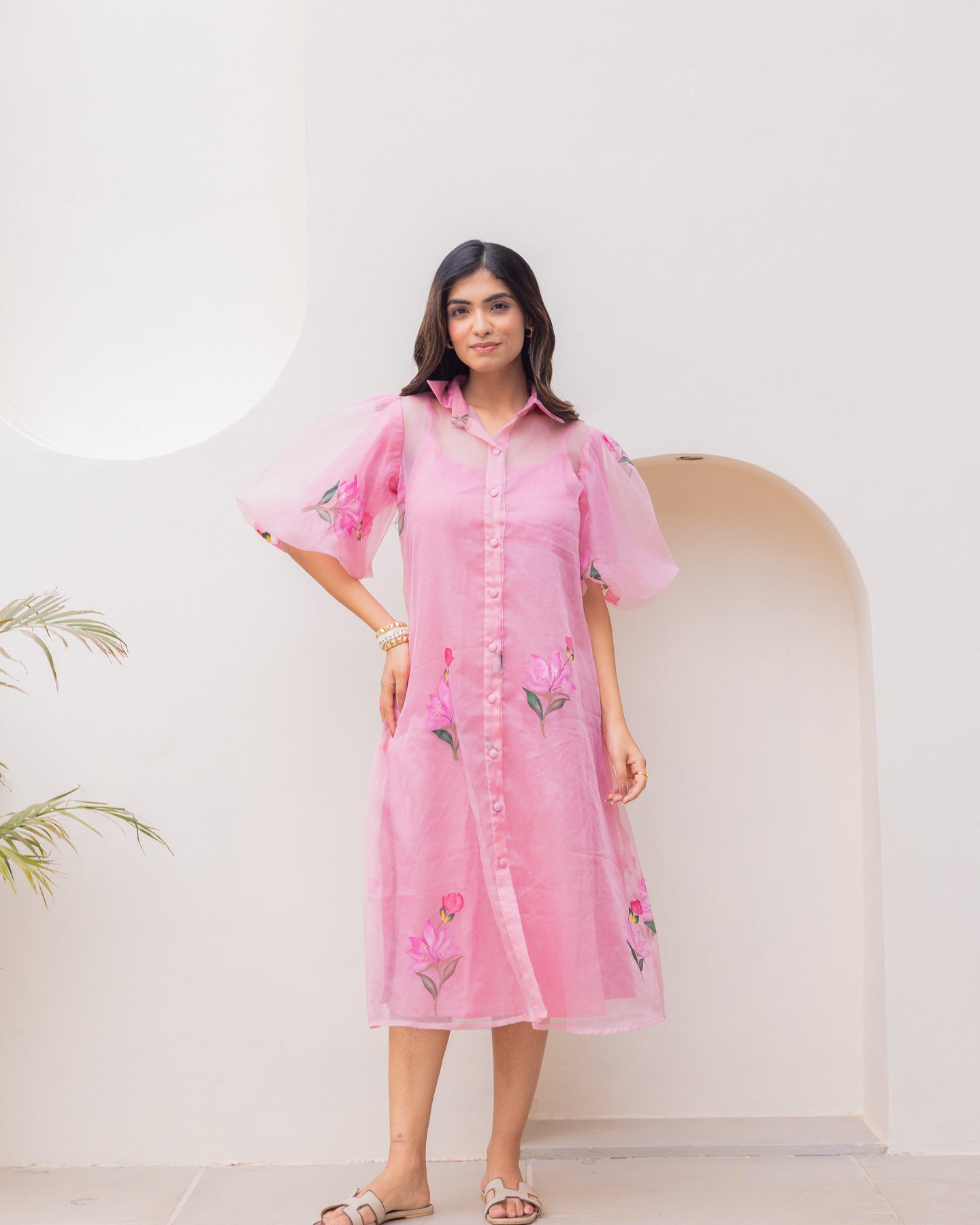 Baby Pink Organza Dress