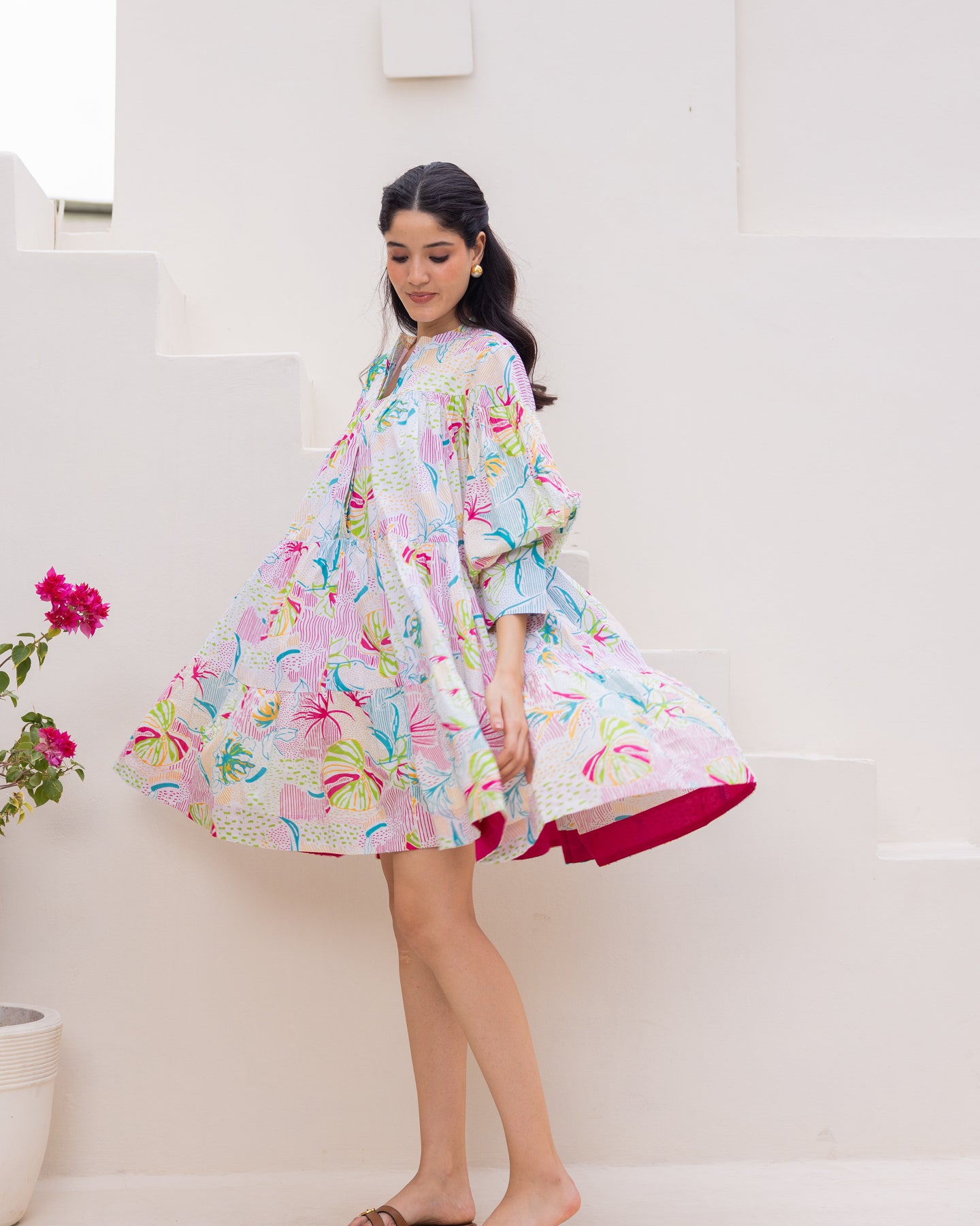 Summer White Tiered Dress