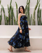 Black Strappy Chiffon Dress