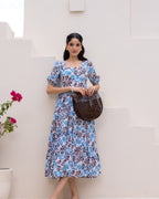 Florian White Tiered Maxi Dress