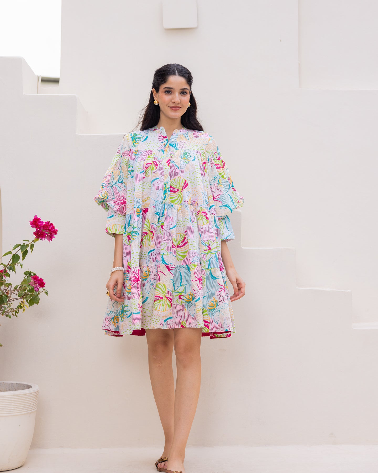 Summer White Tiered Dress