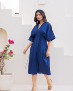 Blue Kimono Cotton Dress