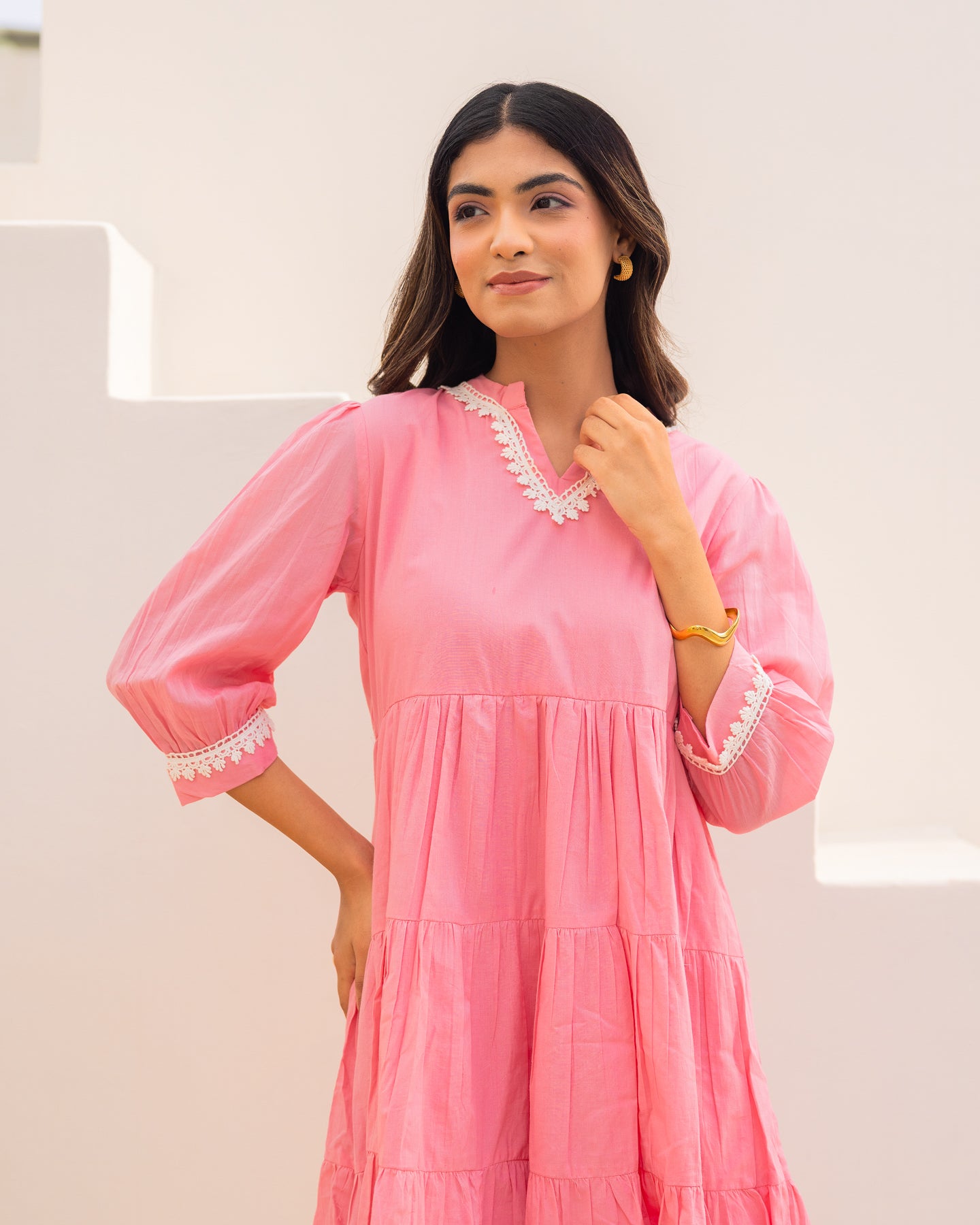 Light Pink Mulmul Dress