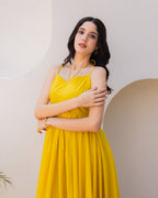 Yellow Strappy Maxi Dress